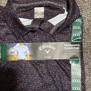 Callaway Men's Performance Stretch Polo - Navy and Red